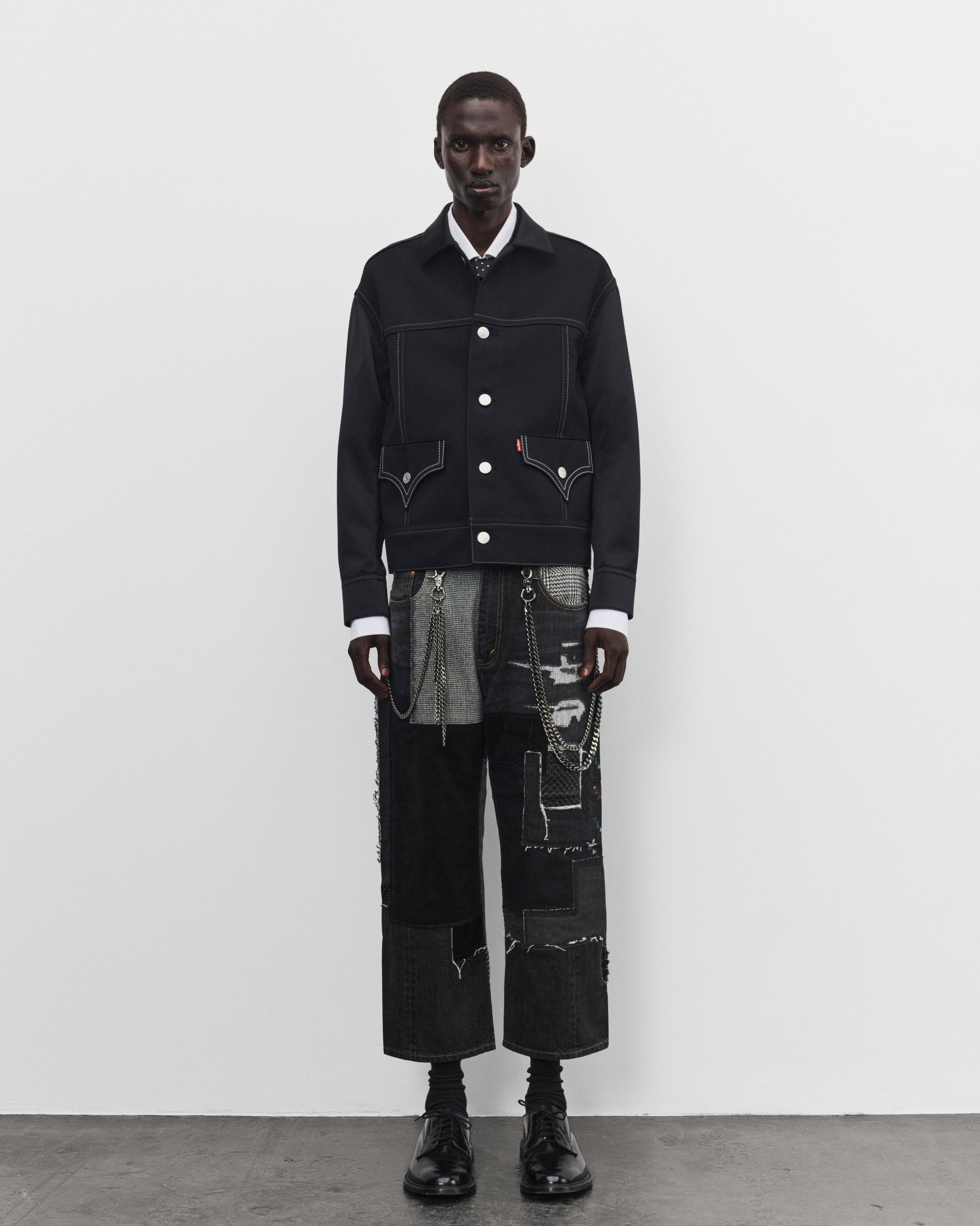 ✨新品✨ セオリー PATCH PKT JEAN W カーゴパンツ ブラック M Junya Watanabe Man: Men's Selvage Patchwork Jeans (Black/Mix