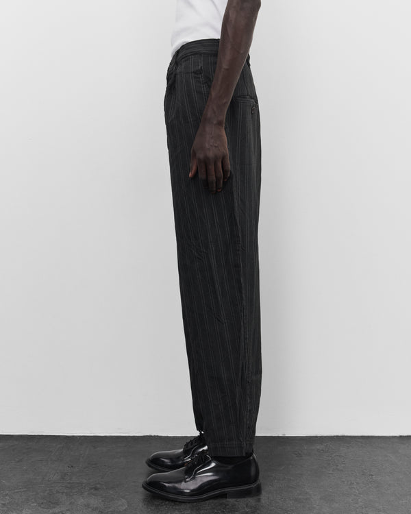 Junya Watanabe Man - Men's Pleated Stripe Trousers - (Grey/White)