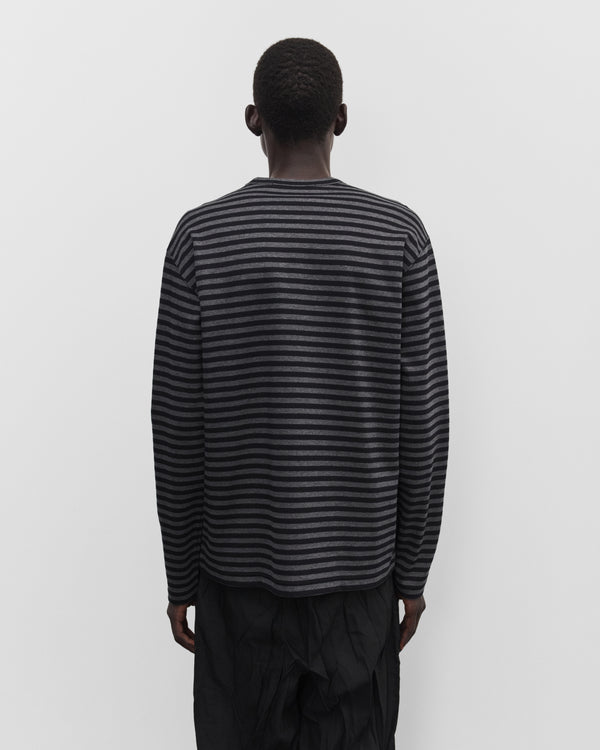 Junya Watanabe Man - Men's Longsleeve Striped T-Shirt - (Black/Grey)