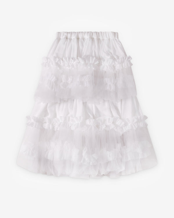 Noir Kei Ninomiya - Women's Tiered Tulle Skirt - (White)