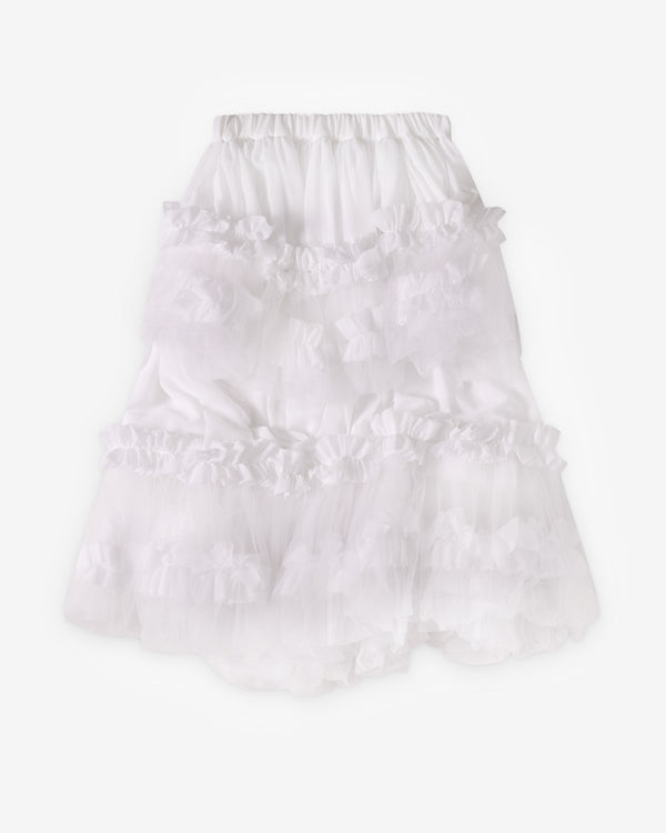 Noir Kei Ninomiya - Women's Tiered Tulle Skirt - (White)