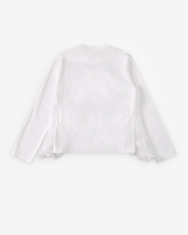 Noir Kei Ninomiya - Women's Tulle Long Sleeve T-Shirt - (White)
