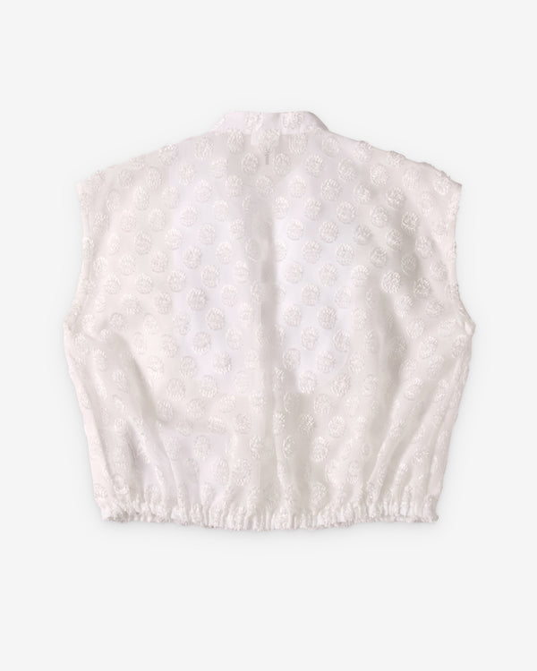 Noir Kei Ninomiya - Women's Polka Dot Georgette Blouse - (White)