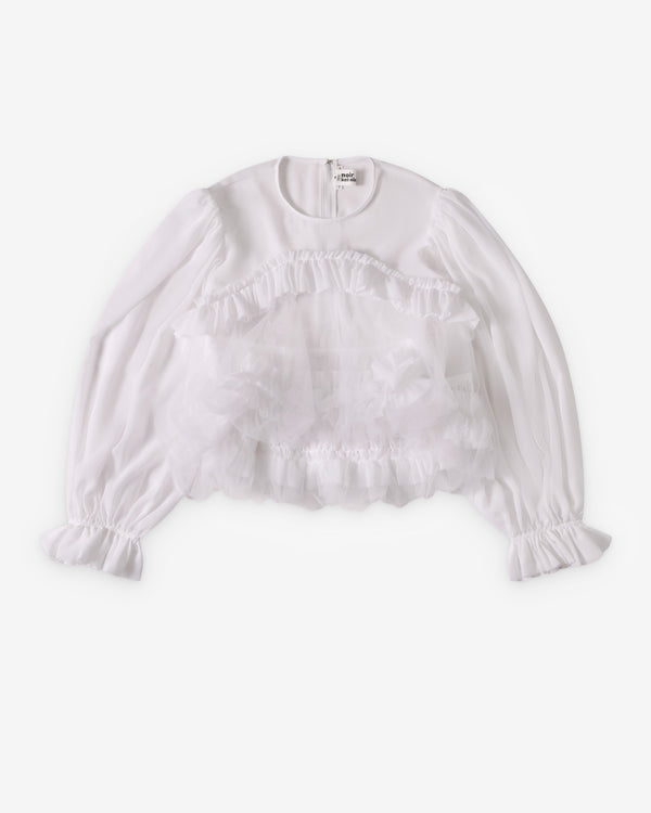 Noir Kei Ninomiya - Women's Draped Sleeve Blouse - (White)