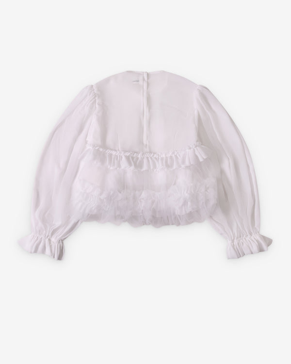 Noir Kei Ninomiya - Women's Draped Sleeve Blouse - (White)