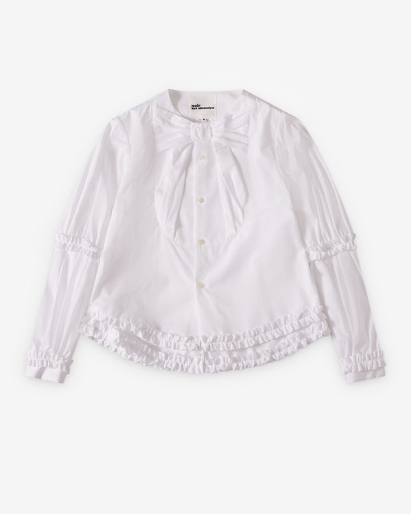 Noir Kei Ninomiya - Women's Ruffle Poplin Blouse - (White)