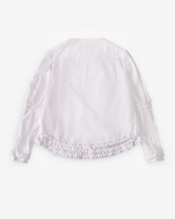 Noir Kei Ninomiya - Women's Ruffle Poplin Blouse - (White)