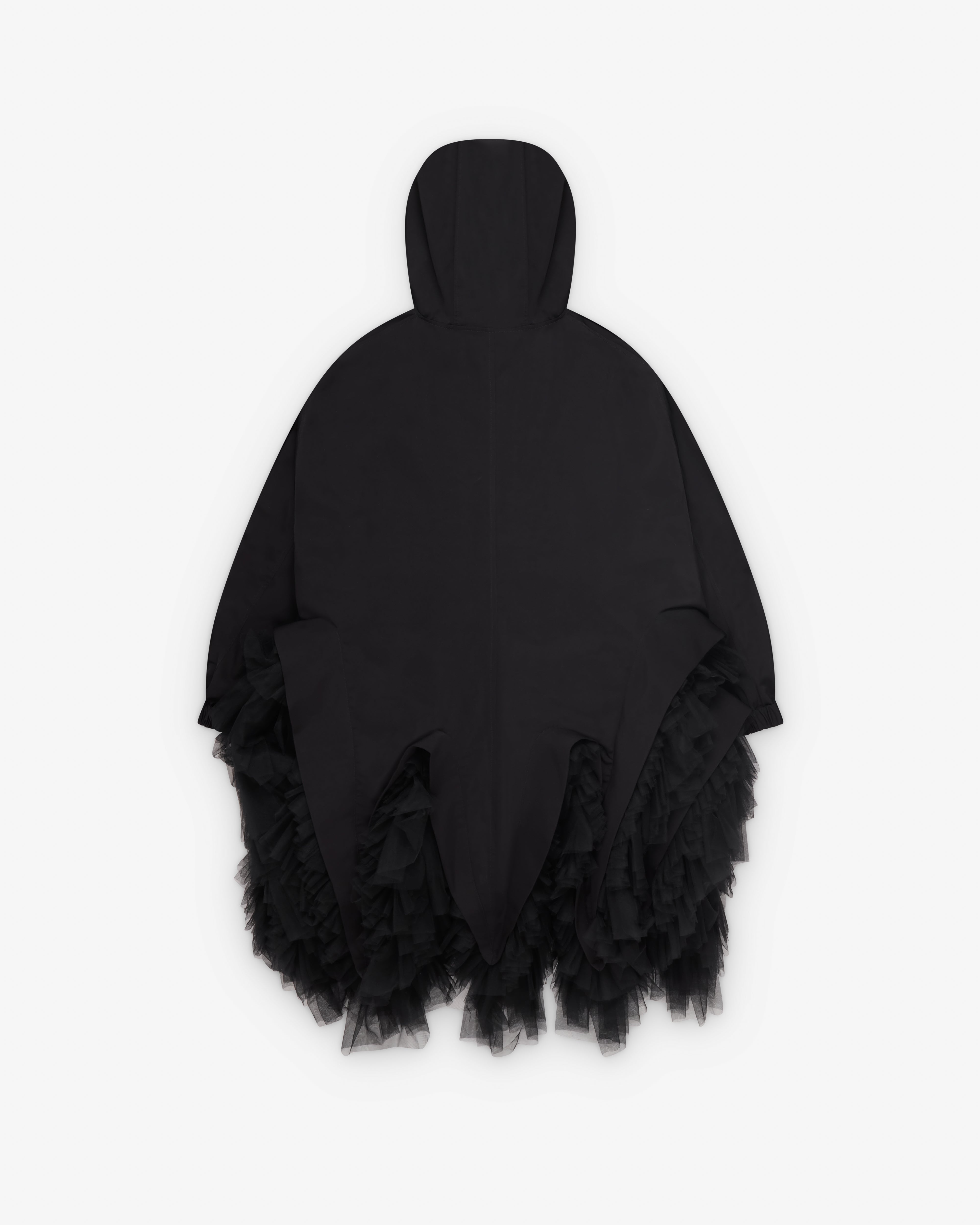 Noir Kei Ninomiya: Women's Hooded Technical Tulle Coat (Black