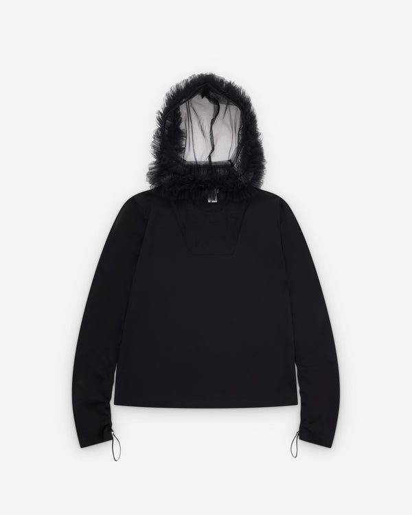 Noir Kei Ninomiya - Women's Tulle Hooded T-Shirt - (Black)