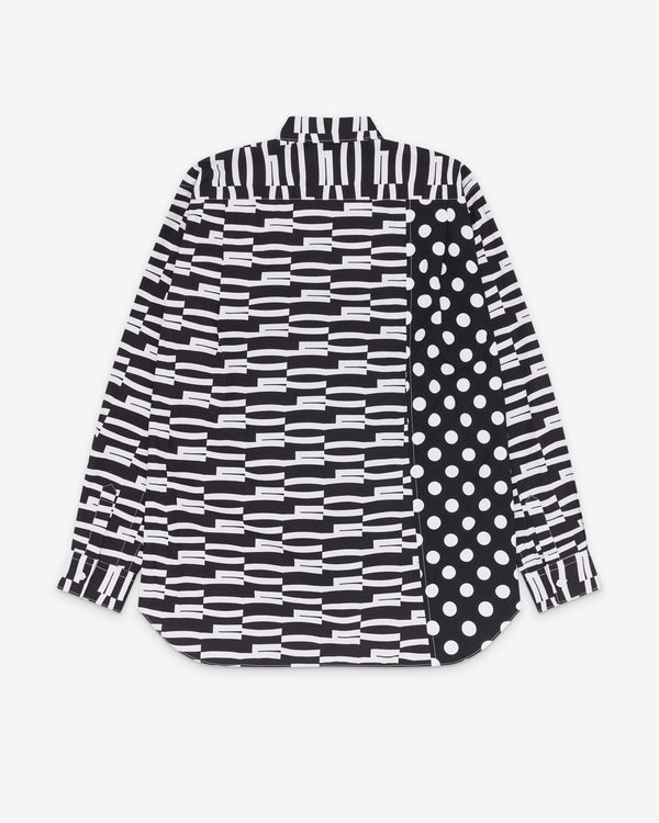 CDG Shirt - Men's Graphic Pattern Shirt - (Black/White)