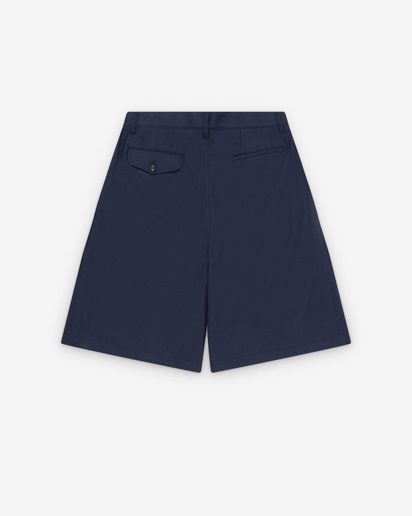 CDG Shirt - Men's Wool Pleated Shorts - (Navy)