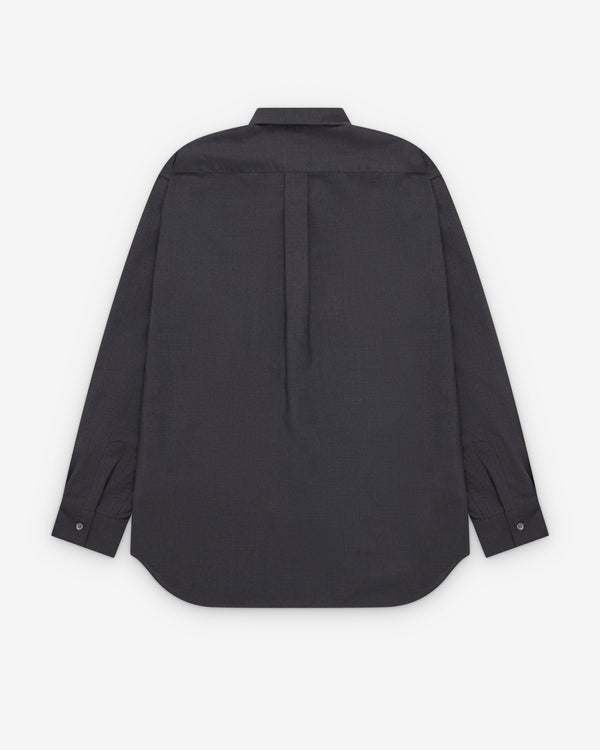 CDG Shirt Forever - Wide Fit Wool Shirt - (Medium Grey)