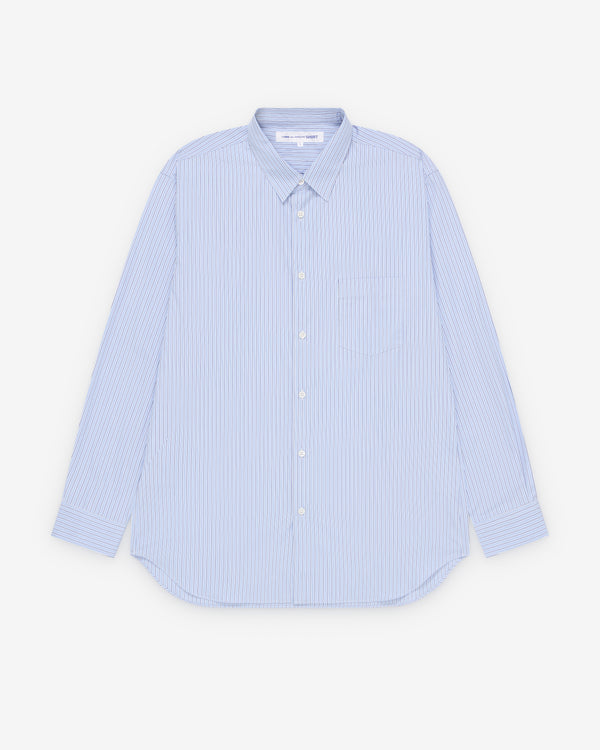 CDG Shirt Forever - Classic Fit Stripe Shirt - (Blue/White)