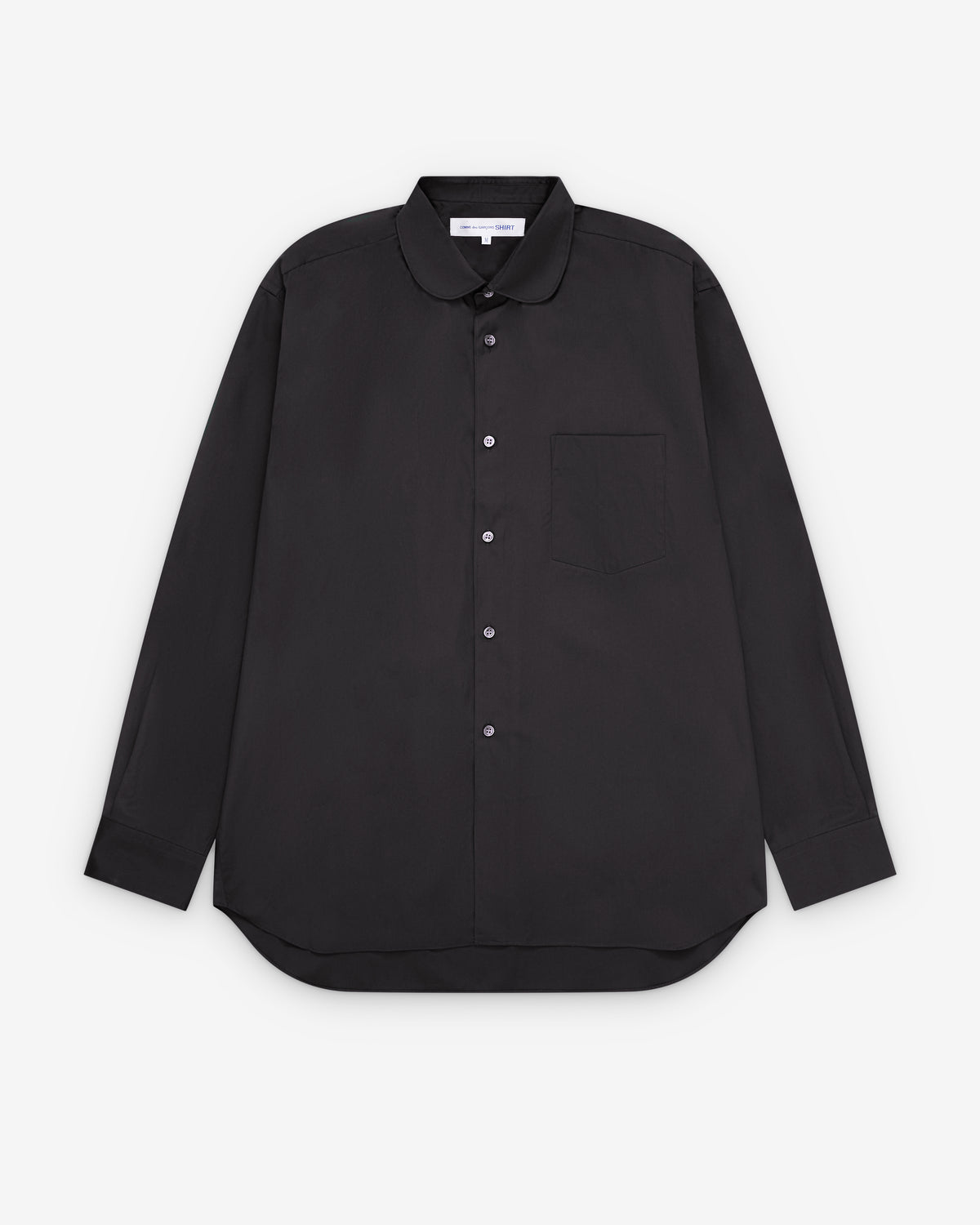 CDG Shirt Forever - Wide fit Peter Pan Collar Shirt - (Black) view 1, Click to Zoom in