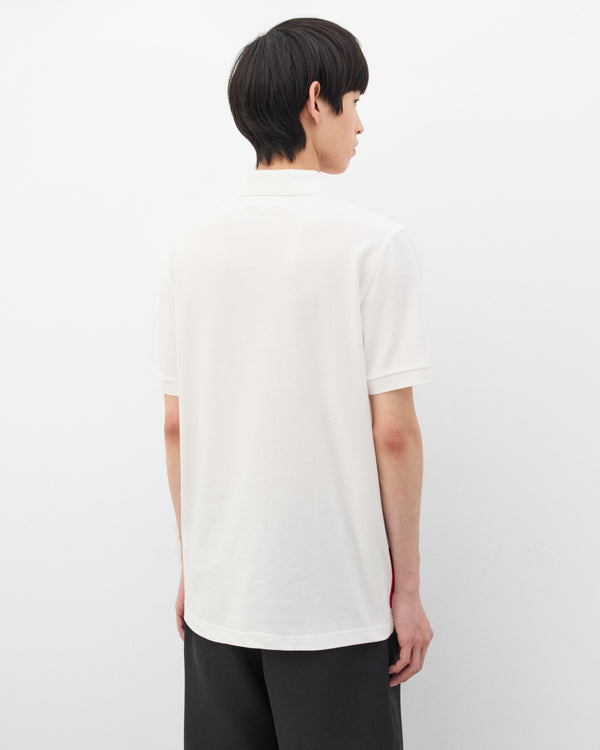 CDG Shirt - Men's Fred Perry Short Sleeve Polo - (White/Pink/Red)