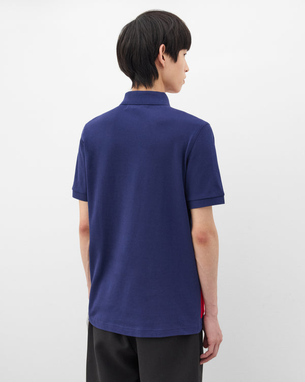 CDG Shirt - Men's Fred Perry Short Sleeve Polo - (Navy/Pink/Red)