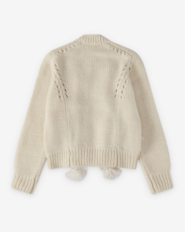 Tao - Women's Crochet Motif Cardigan - (Ecru)