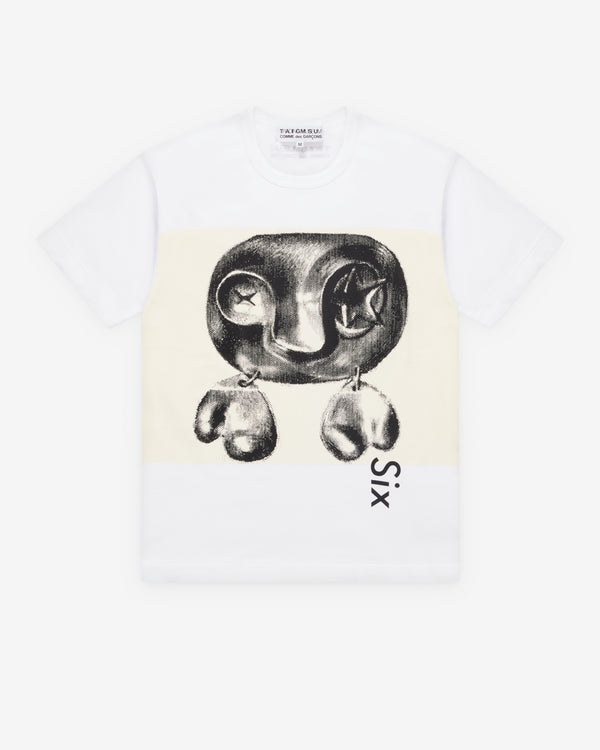 Comme Des Garçons - Six Magazine Sculpture Print T-Shirt - (White