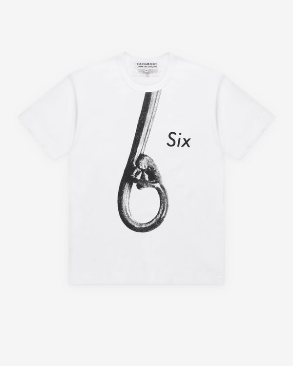 Comme Des Garçons - Six Magazine Metal Six Print T-Shirt - (White)