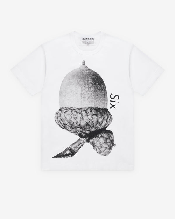 Comme Des Garçons - Six Magazine Acorn Print T-Shirt - (White)