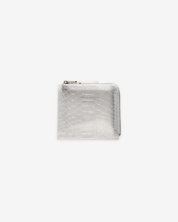 CDG Wallet - Transparent Snake Zip Around Wallet - (SA3100ST Clear)