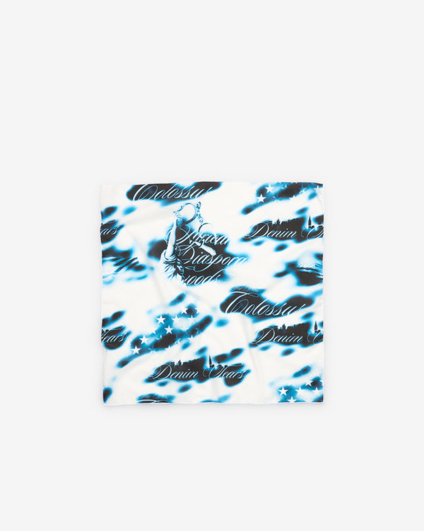 Denim Tears - Men's Cloud Camo Bandana - (Grey/Blue)