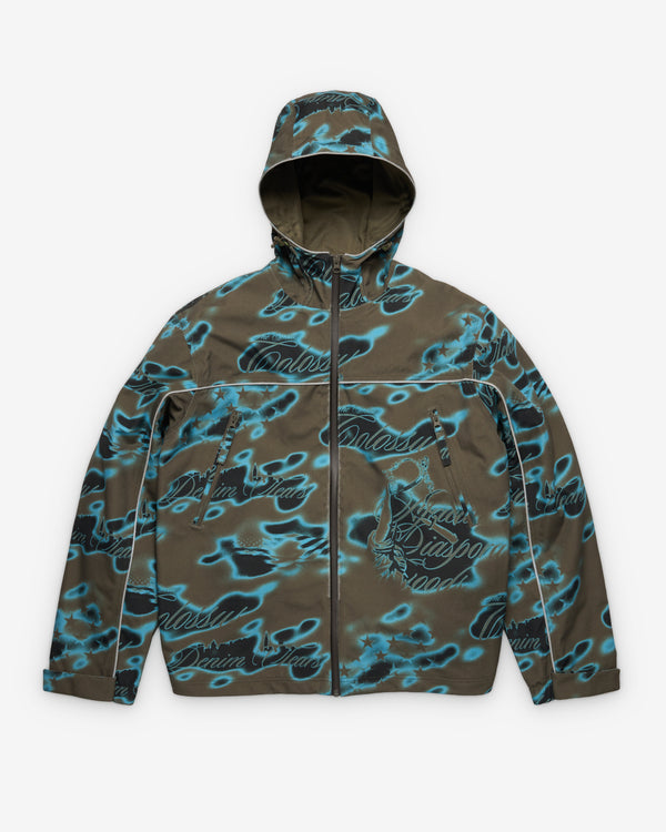 Denim Tears - Men's Cloud Camo Taped Seam Shell Jacket - (Green)