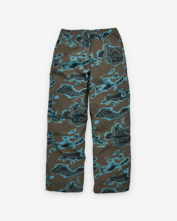 Denim Tears - Men's Cloud Camo Taped Seam Shell Pant - (Green)
