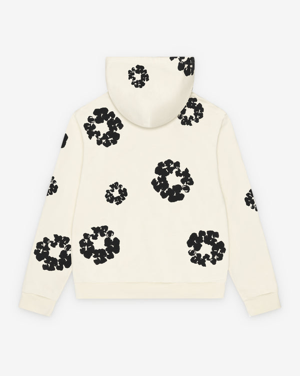 Denim Tears - Men's Black Cotton Wreath Hoodie - (Oatmeal)