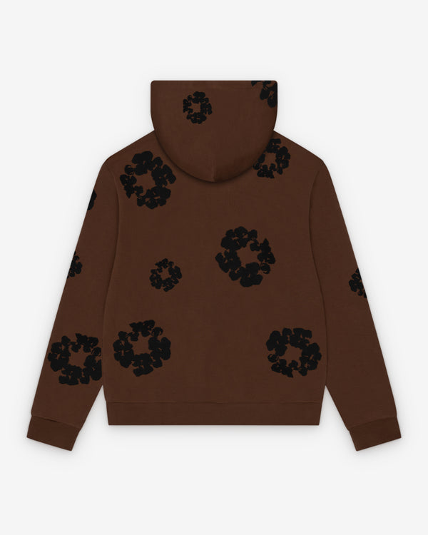 Denim Tears - Men's Black Cotton Wreath Hoodie - (Brown)