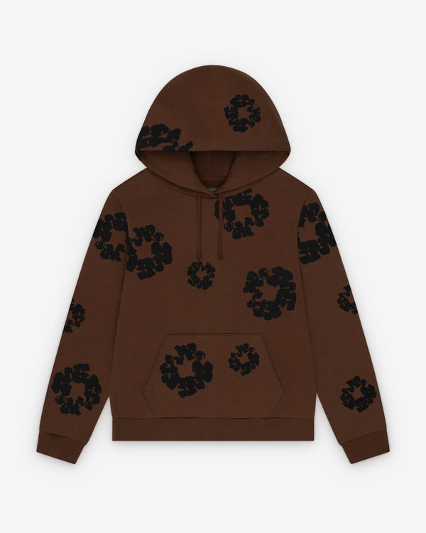 Denim Tears - Men's Black Cotton Wreath Hoodie - (Brown)