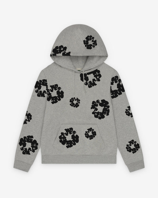 Denim Tears - Men's Black Cotton Wreath Hoodie - (Grey)