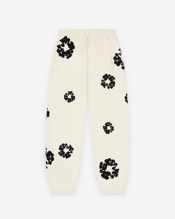 Denim Tears - Men's Black Cotton Wreath Sweatpants - (Oatmeal)