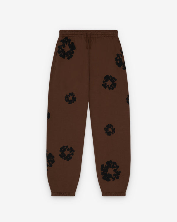 Denim Tears - Men's Black Cotton Wreath Sweatpants - (Brown)