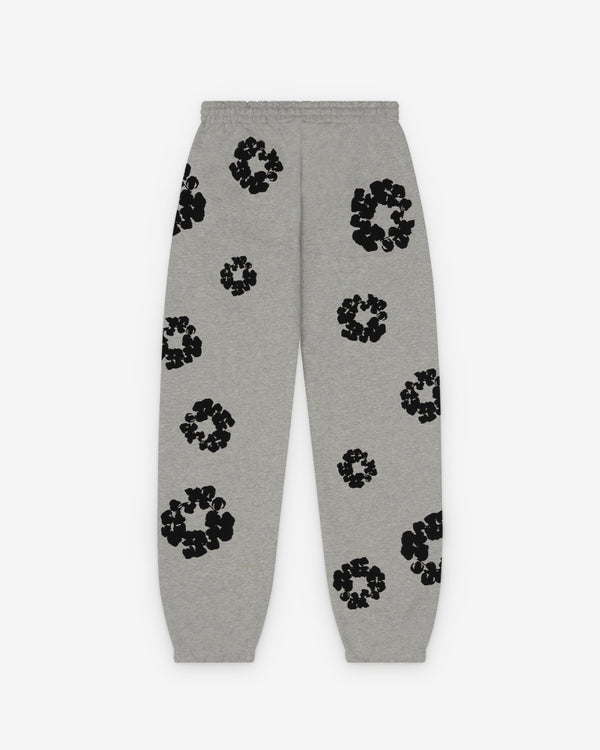 Denim Tears - Men's Black Cotton Wreath Sweatpants - (Grey)