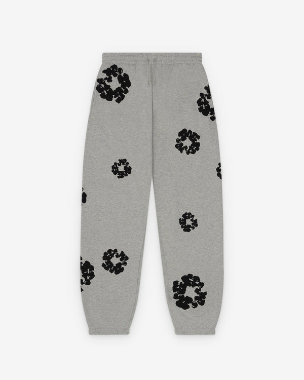 Denim Tears - Men's Black Cotton Wreath Sweatpants - (Grey)