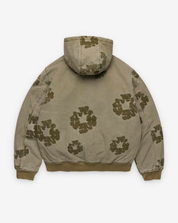 Denim Tears - Men's Cotton Wreath Flocked Zip Jacket - (Green)