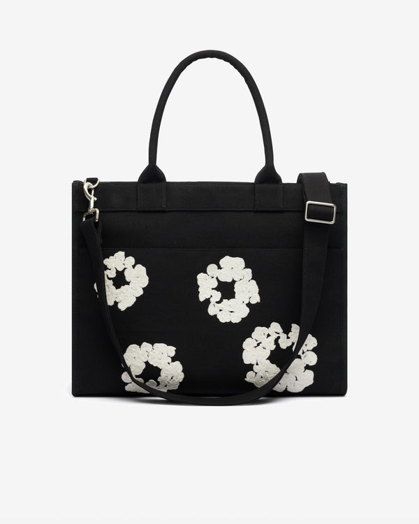 Denim Tears - Cotton Wreath Canvas Tote Bag Large - (Black/White)