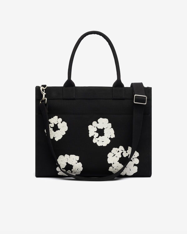Denim Tears - Cotton Wreath Canvas Tote Bag Large - (Black/White)