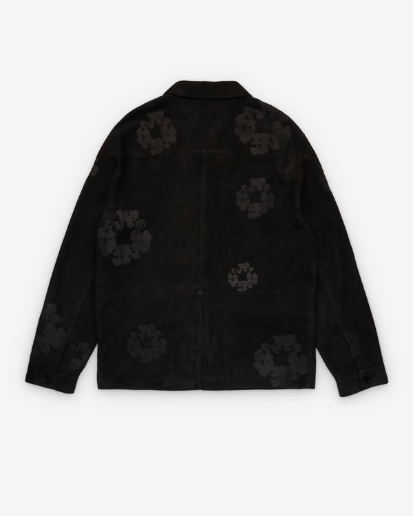 Denim Tears - Men's Cotton Wreath Suede Jacket - (Black)