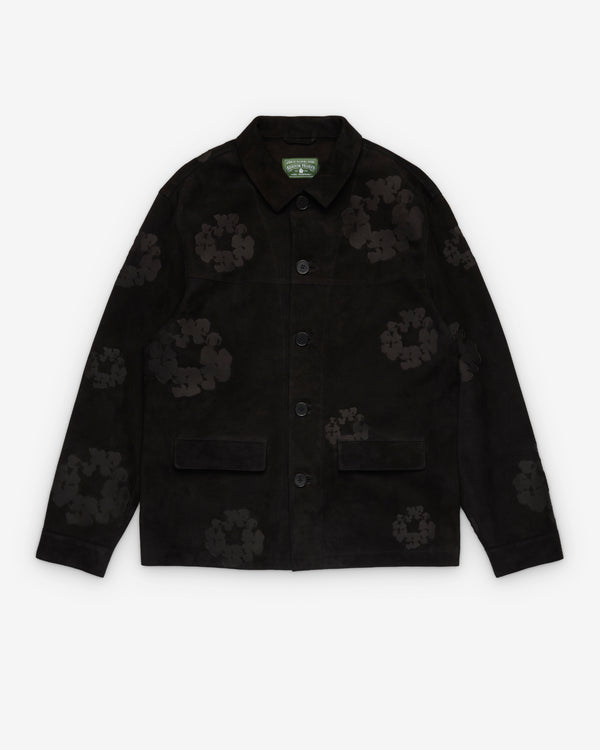 Denim Tears - Men's Cotton Wreath Suede Jacket - (Black)