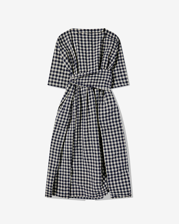 Daniela Gregis - Women’s Tie Waist Dress - (Navy/White)