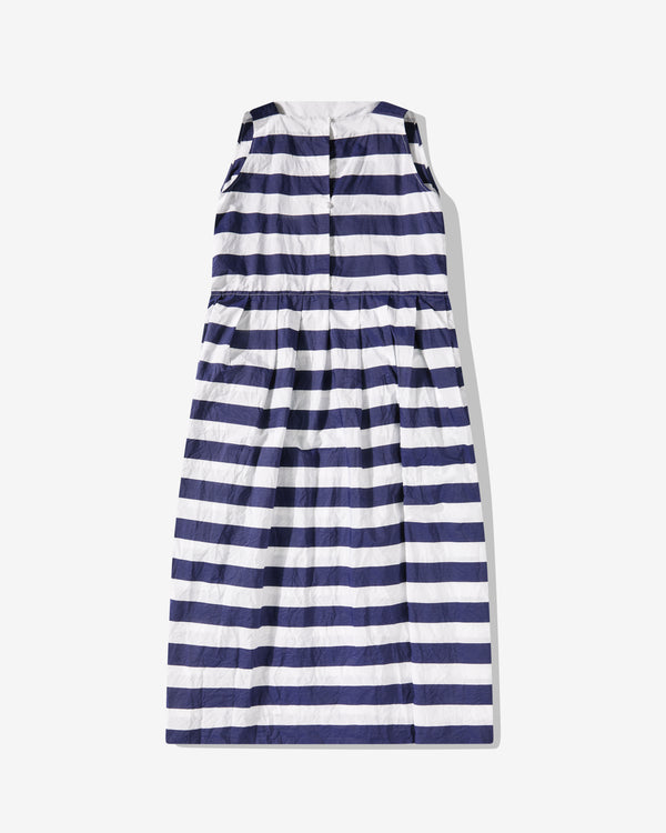Daniela Gregis - Women's Striped Square Neck Sleeveless Dress - (White/Blue)