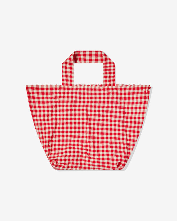 Daniela Gregis - Women’s Gingham Tote Bag - (Red/White)