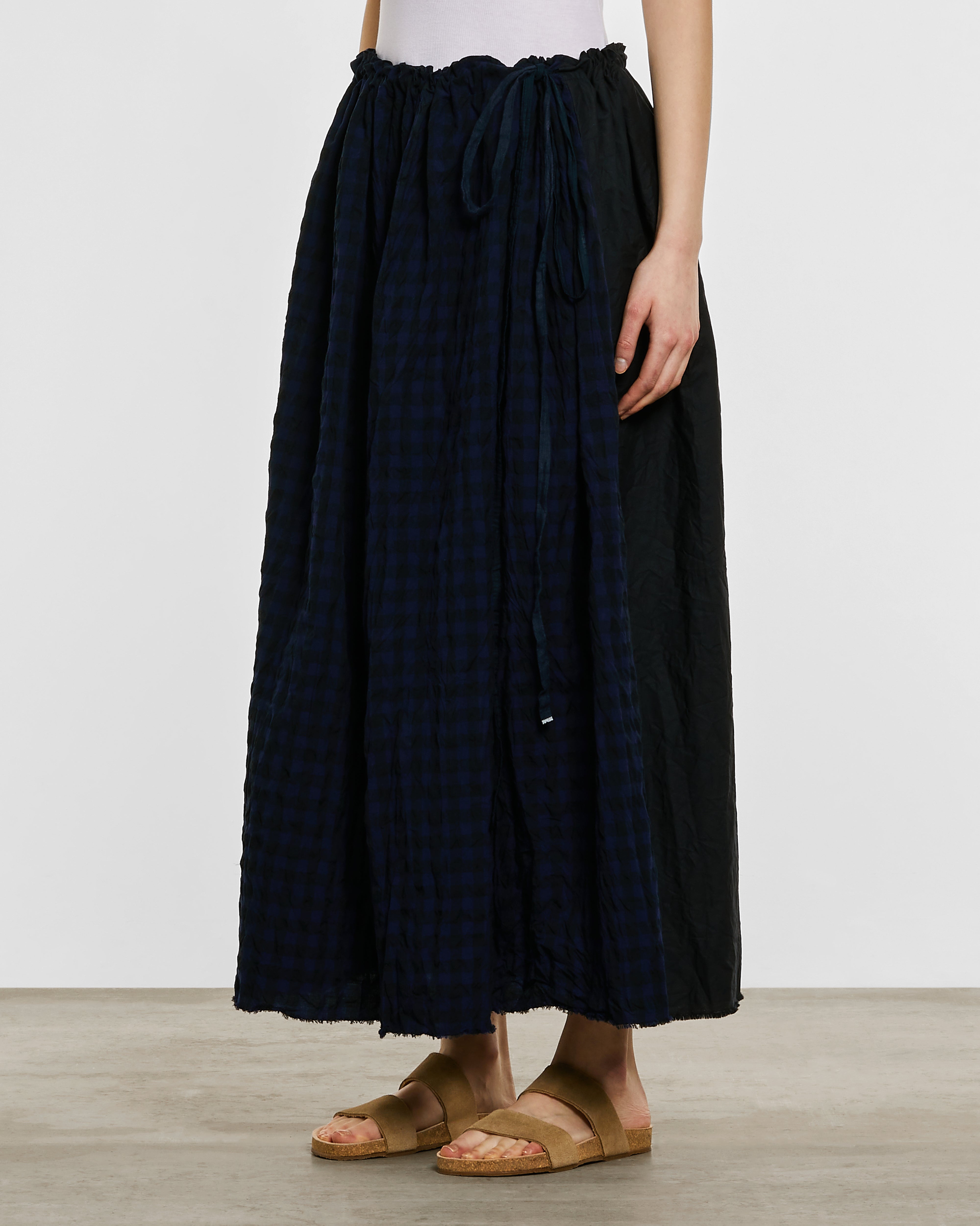 Daniela Gregis: Women's Drawcord Skirt (Navy/Blue) | DSML E-SHOP