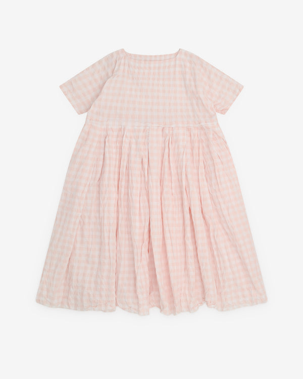 Daniela Gregis - Women’s Gingham T-Shirt Dress - (Dusty Pink/White)