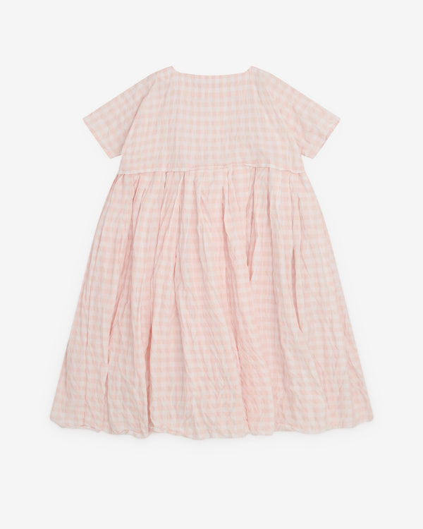 Daniela Gregis - Women’s Gingham T-Shirt Dress - (Dusty Pink/White)