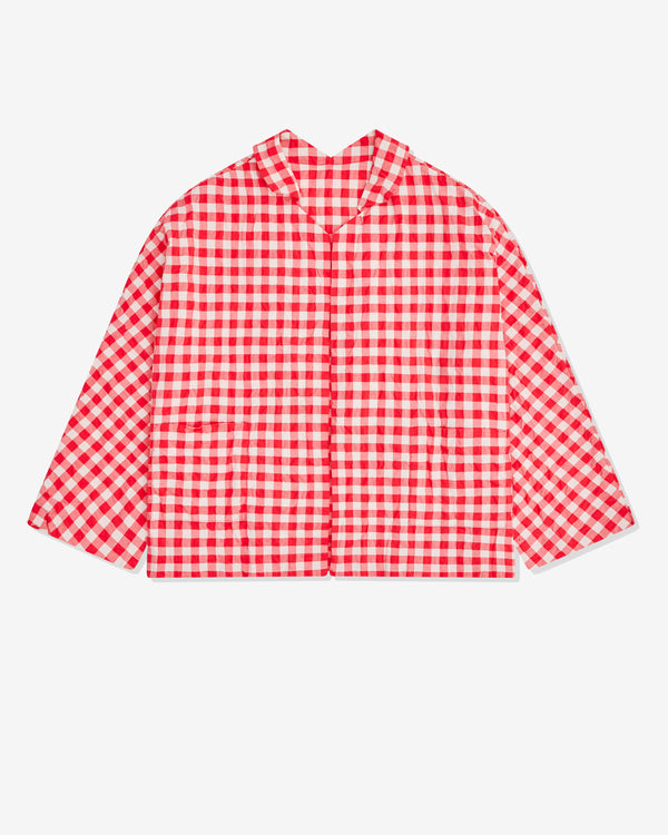 Daniela Gregis - Women's Checked Boxy Jacket - (Red/White)