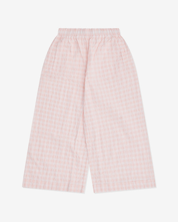 Daniela Gregis - Women's Checked Wide Leg Trousers - (Pink/White)