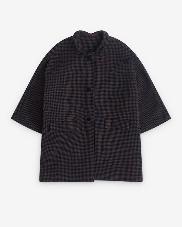 Daniela Gregis - Women’s Houndstooth Coat - (Brown)